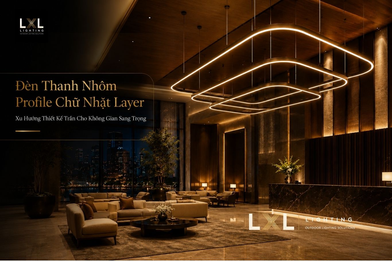 Đèn Thanh Nhôm Profile Chữ Nhật Layer: Giải Pháp Tạo Điểm Nhấn Cho Sảnh Cao Cấp