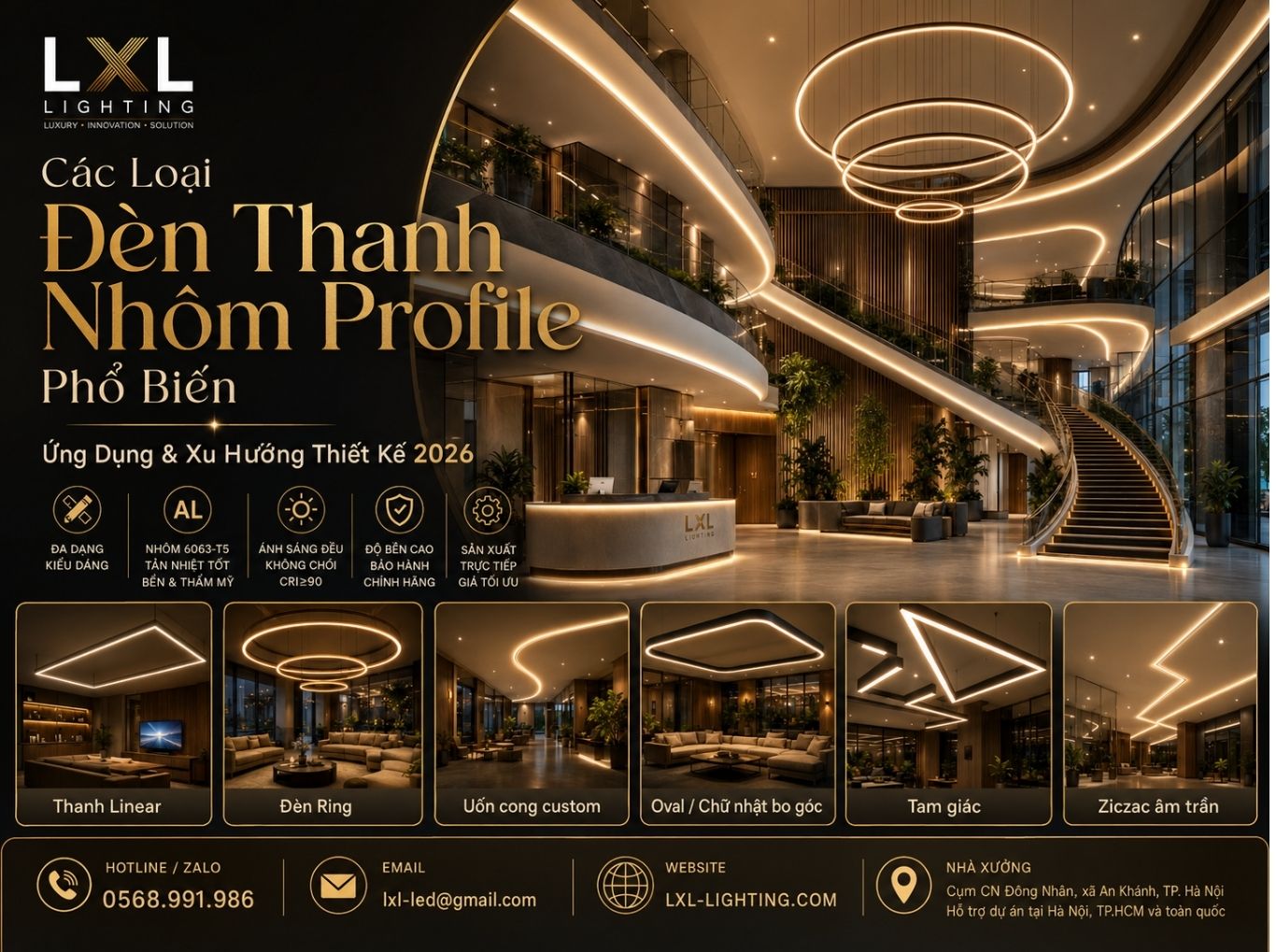 Các Loại Đèn Thanh Nhôm Profile Phổ Biến Trên Thị Trường Hiện Nay