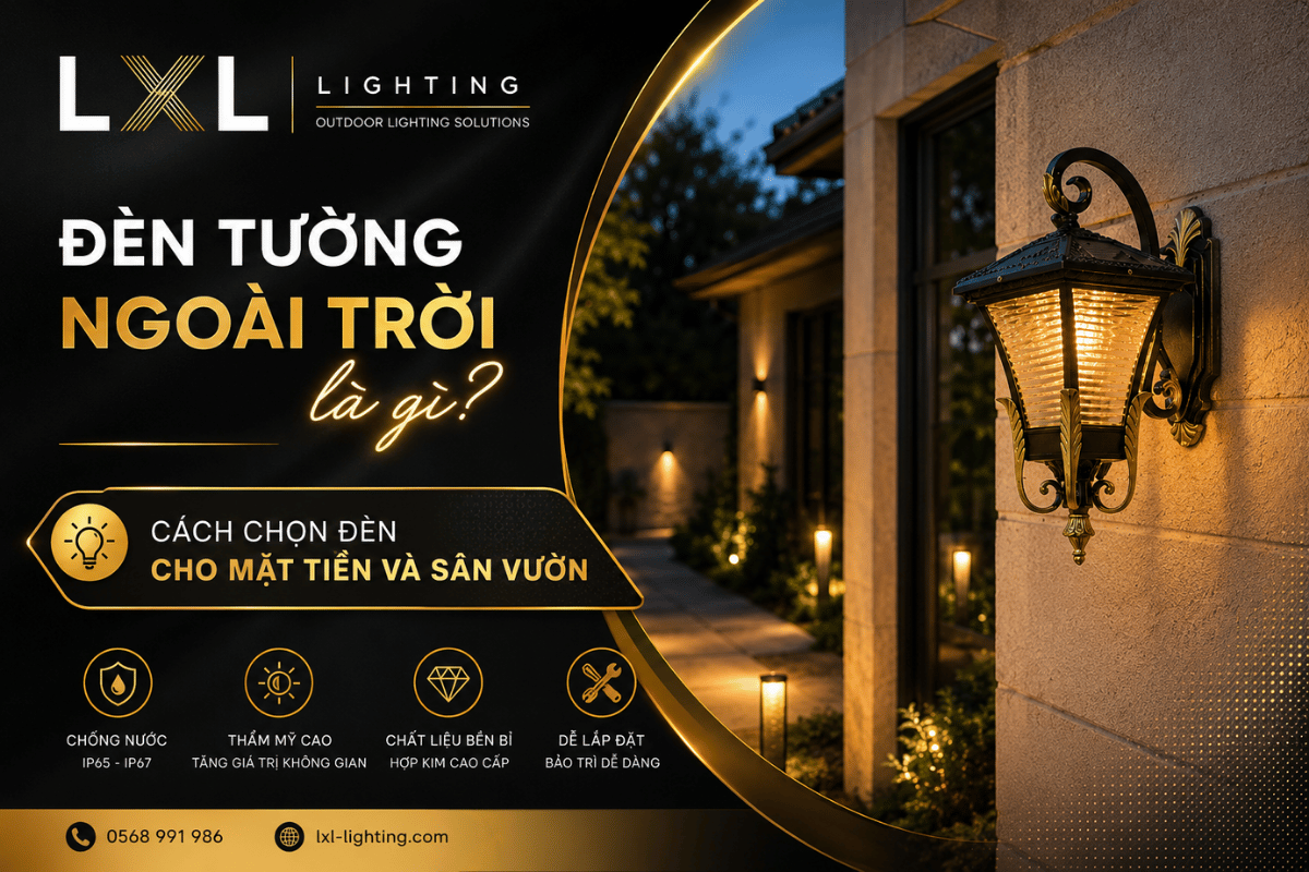 Đèn tường ngoài trời là gì? Cách chọn đèn cho mặt tiền và sân vườn