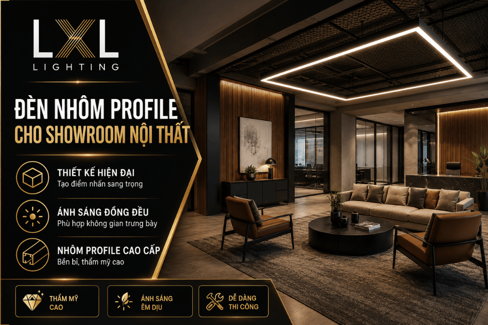 Đèn Nhôm Profile Cho Showroom Nội Thất | LXL Lighting