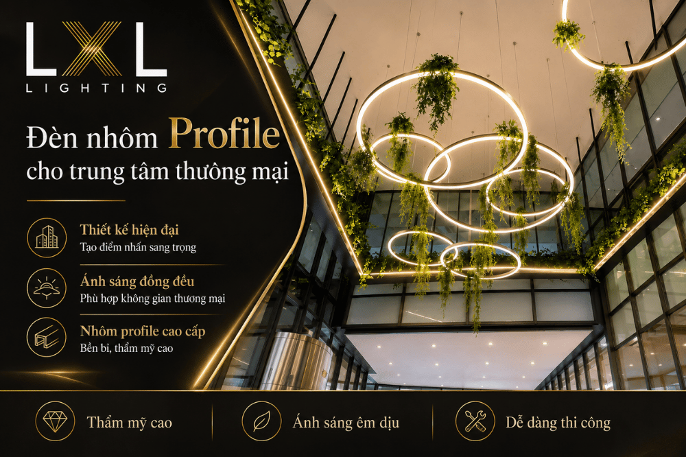 Đèn Nhôm Profile Cho Trung Tâm Thương Mại | LXL Lighting