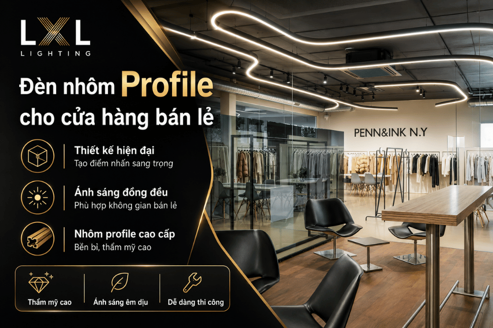 Đèn Nhôm Profile Cho Cửa Hàng Bán Lẻ | LXL Lighting