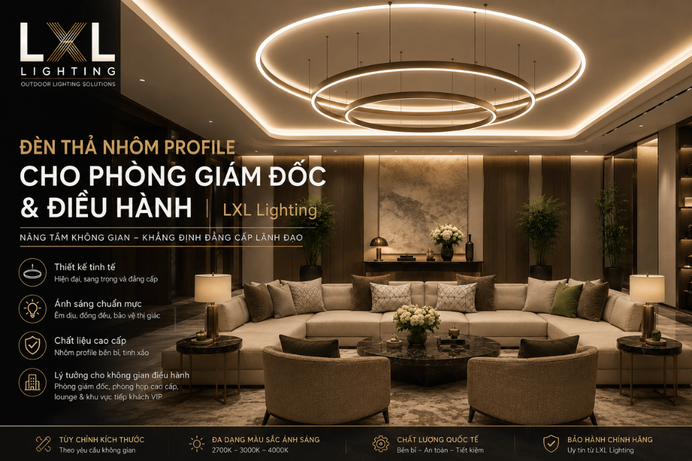Đèn Thả Nhôm Profile Cho Phòng Giám Đốc | LXL Lighting