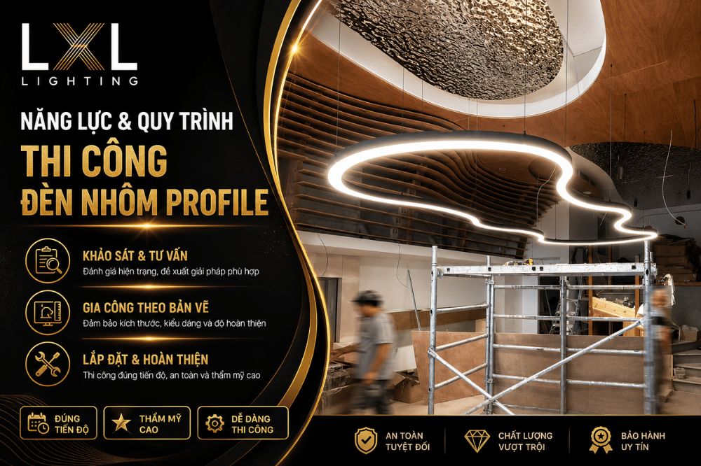 Năng Lực & Thi Công Đèn Nhôm Profile | LXL Lighting