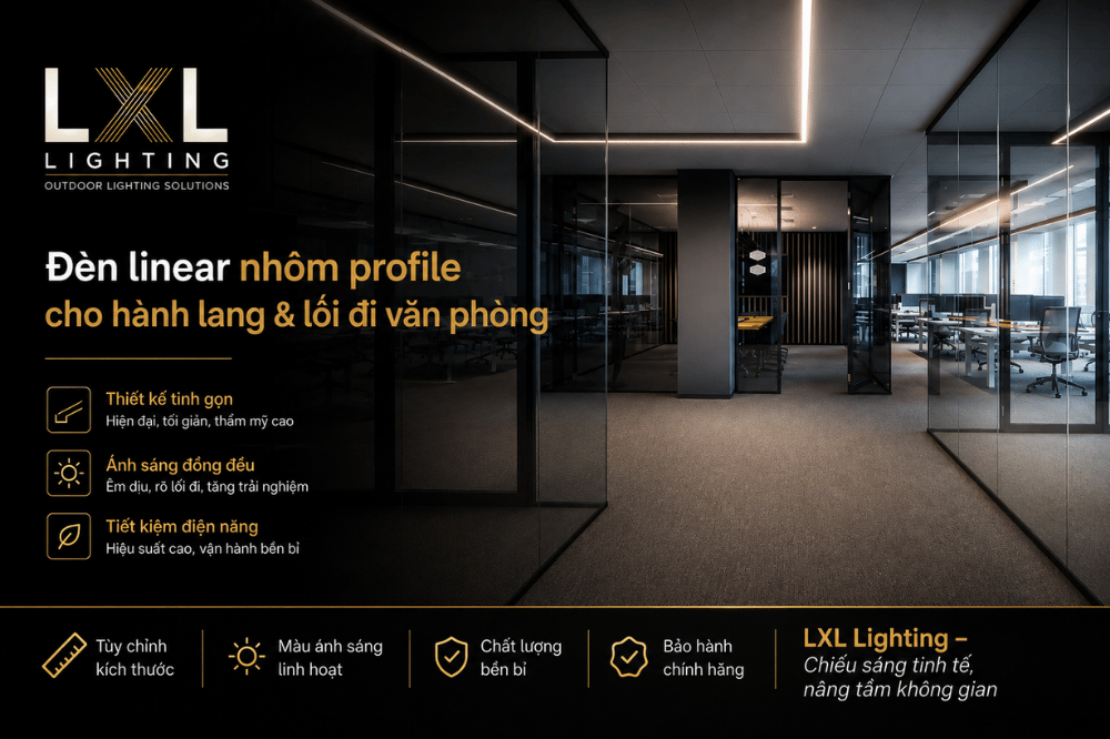 Đèn Linear Nhôm Profile Cho Hành Lang & Lối Đi | LXL Lighting
