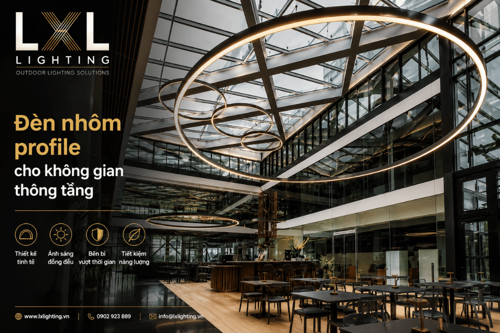 Đèn Nhôm Profile Cho Không Gian Thông Tầng | LXL Lighting