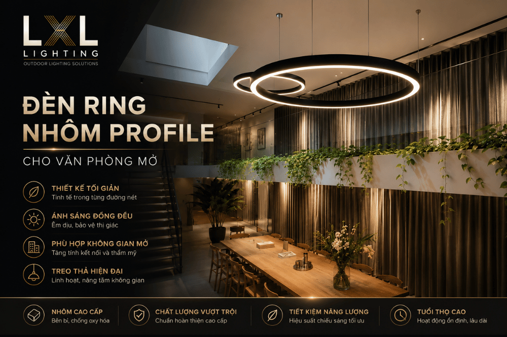 Đèn Ring Nhôm Profile Cho Văn Phòng Mở | LXL Lighting