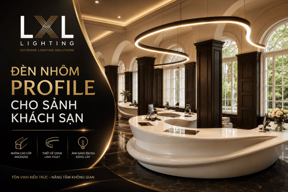 Đèn Nhôm Profile Cho Sảnh Khách Sạn Cao Cấp | LXL Lighting