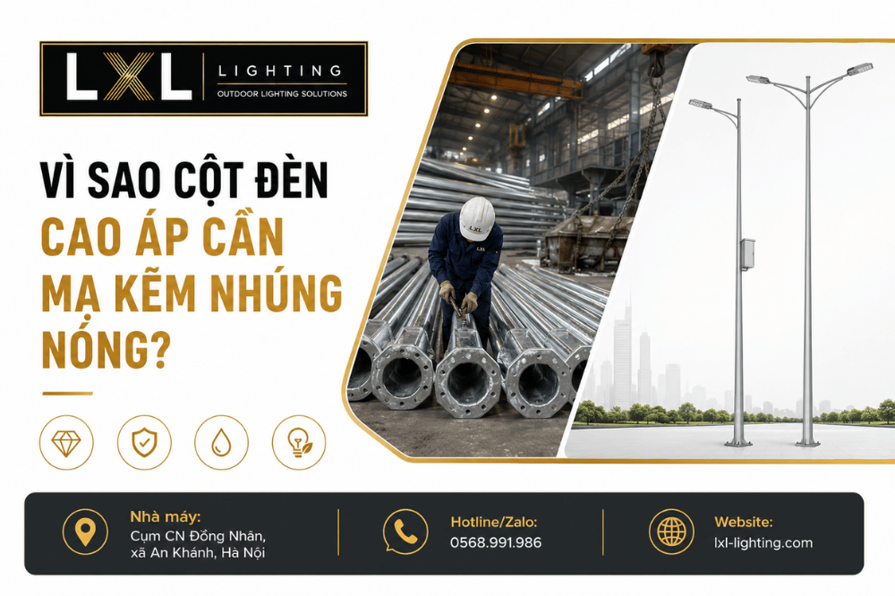 Vì Sao Cột Đèn Cao Áp Cần Mạ Kẽm Nhúng Nóng?