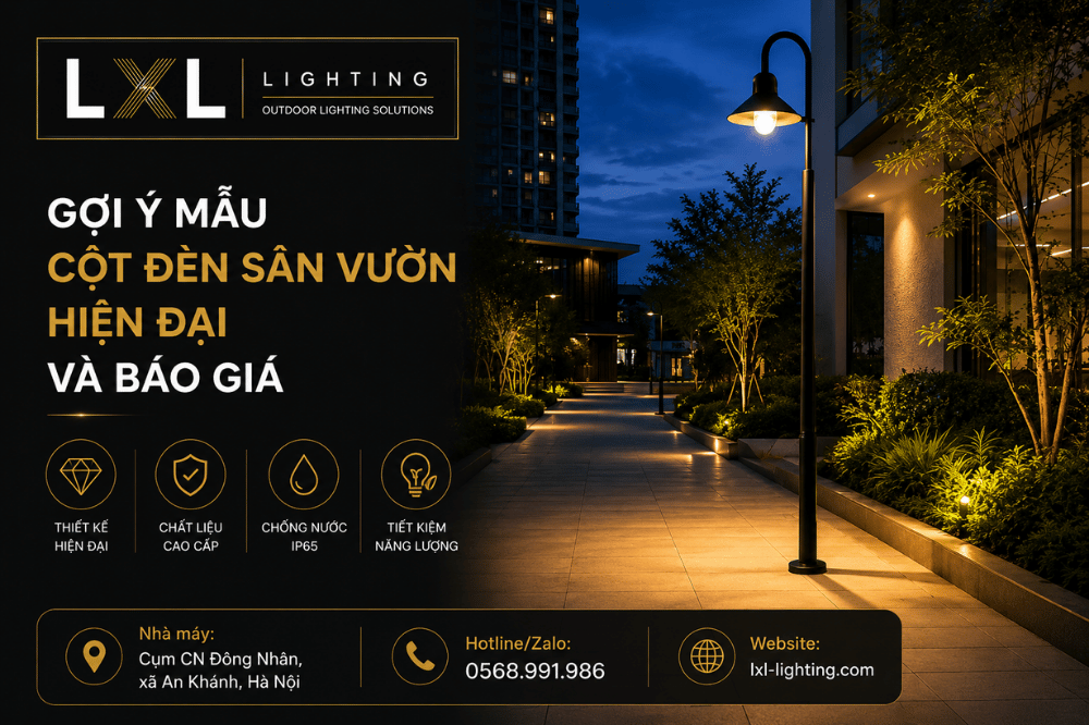 Gợi Ý Mẫu Cột Đèn Sân Vườn Hiện Đại Và Báo Giá