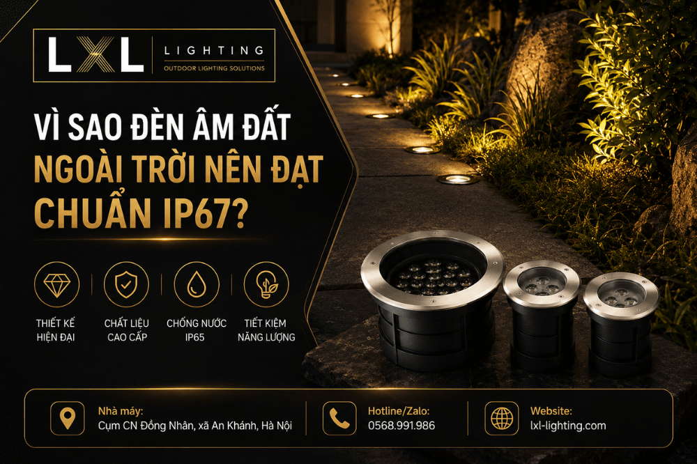 Vì Sao Đèn Âm Đất Ngoài Trời Nên Đạt Chuẩn IP67?