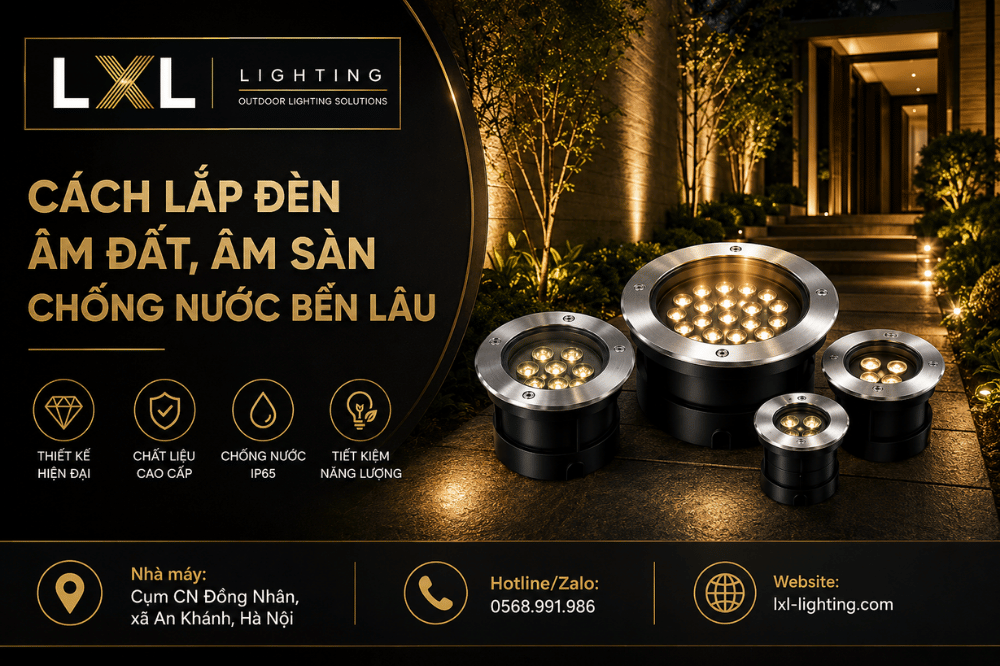 Cách Lắp Đèn Âm Đất, Âm Sàn Chống Nước Bền Lâu