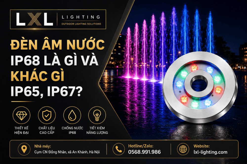Đèn Âm Nước IP68 Là Gì Và Khác Gì IP65, IP67?