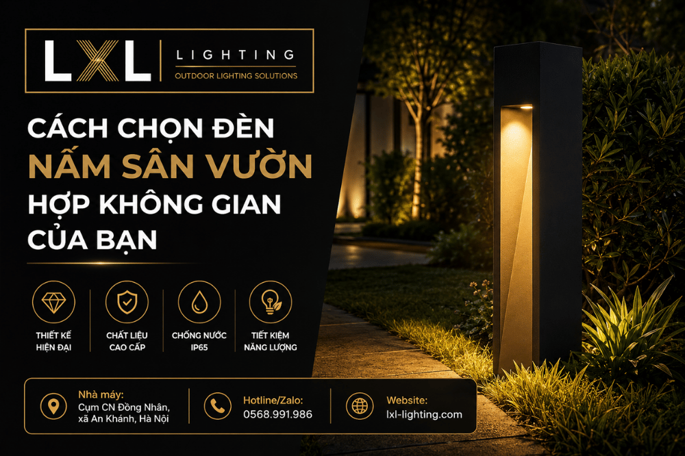 Bố Trí Đèn Nấm Chiếu Sáng Lối Đi Sao Cho Đẹp