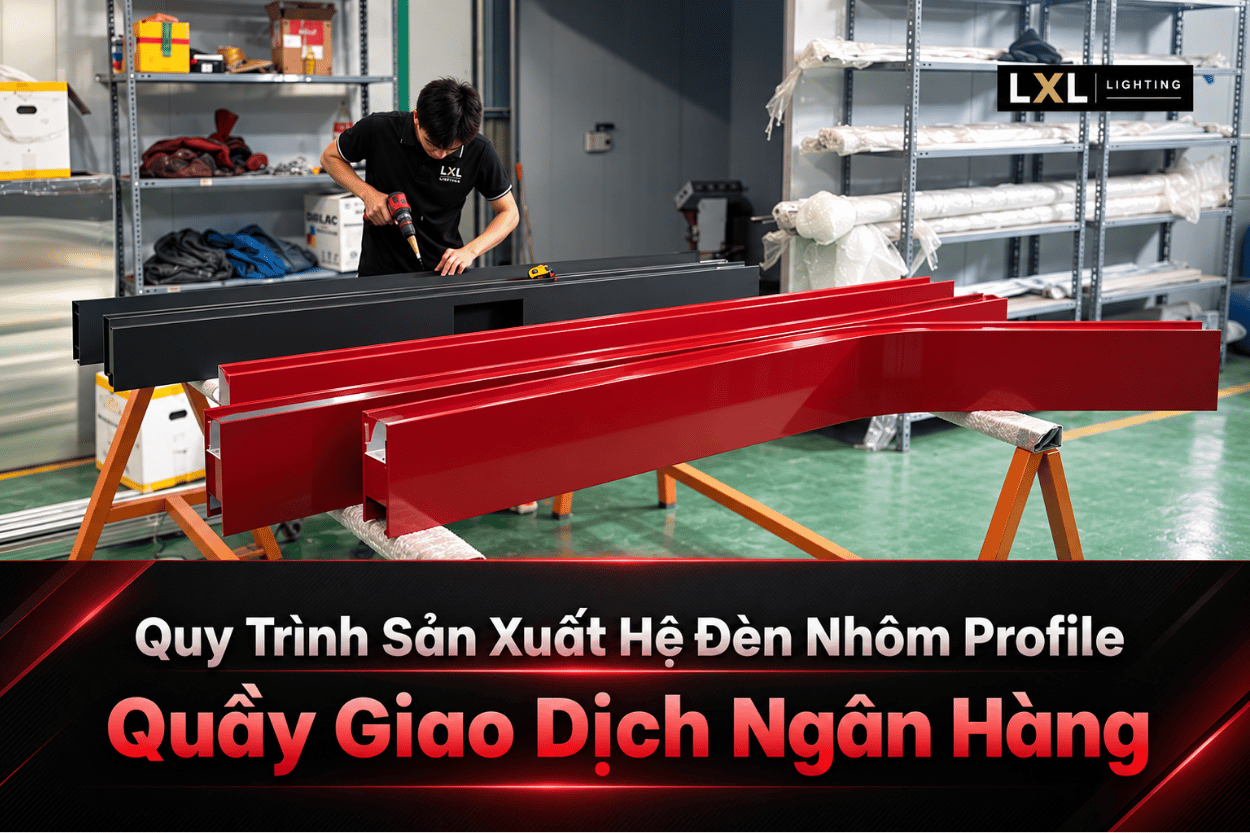 Quy Trình Sản Xuất Hệ Đèn Quầy Giao Dịch Ngân Hàng