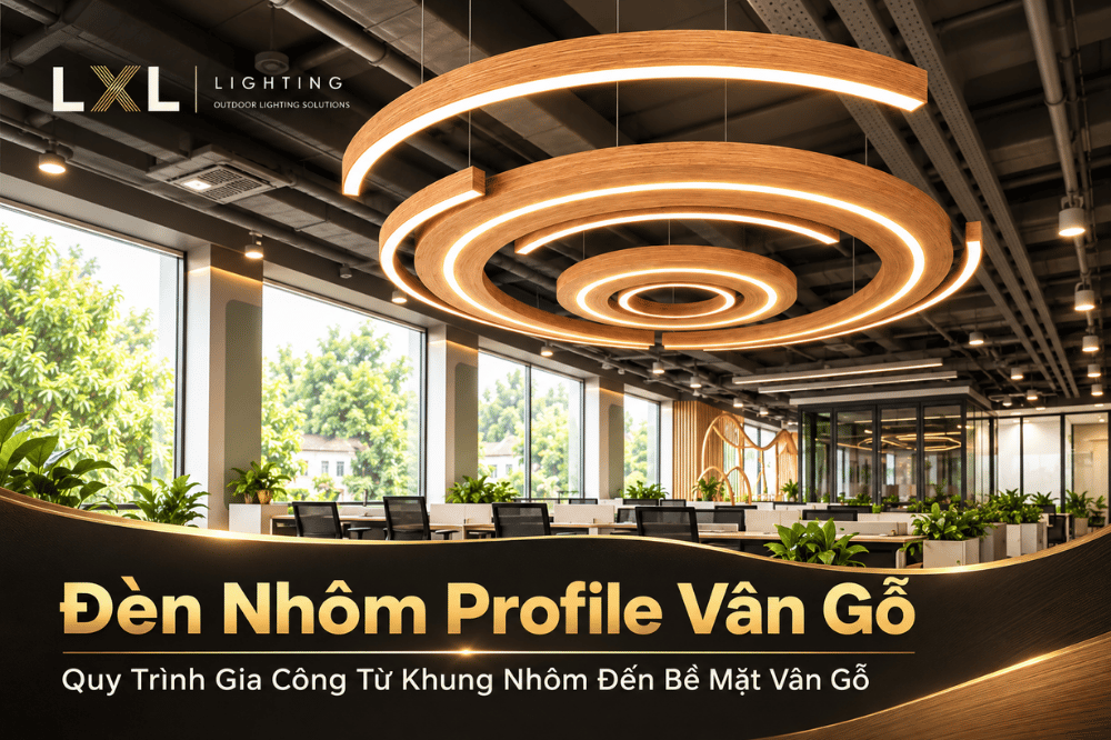 Đèn Nhôm Profile Vân Gỗ – Quy Trình Gia Công Chi Tiết