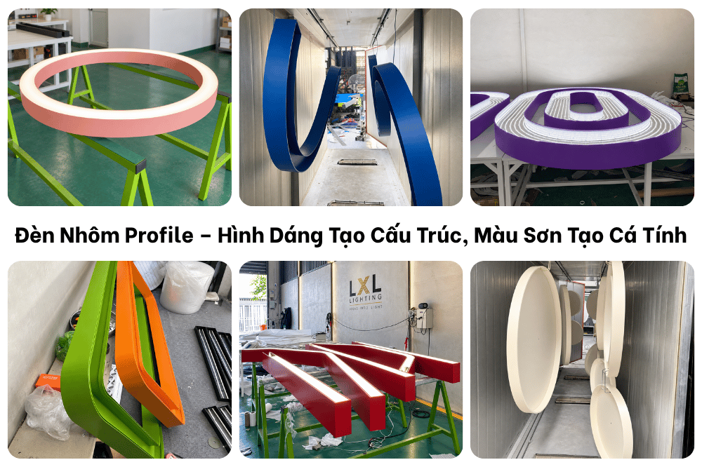 Đèn Nhôm Profile – Hình Dáng Tạo Cấu Trúc, Màu Sơn Tạo Cá Tính