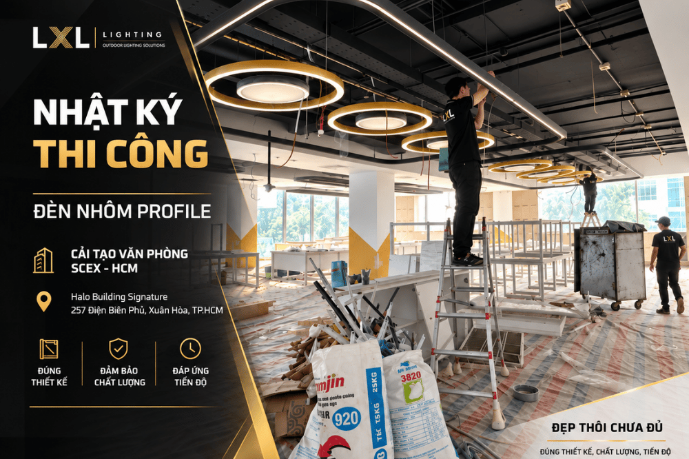 Thi Công Đèn Nhôm Profile Văn Phòng SCEX – HCM