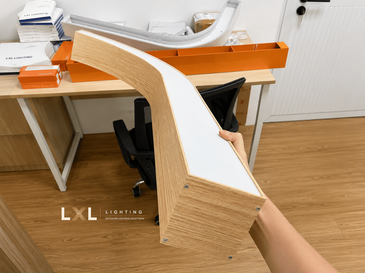 Đèn nhôm profile vân giả gỗ gia công theo yêu cầu