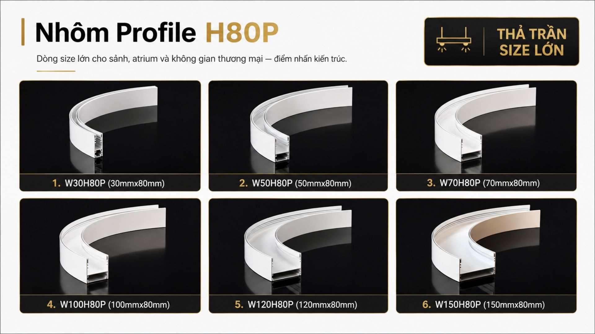 Nhôm profile H80