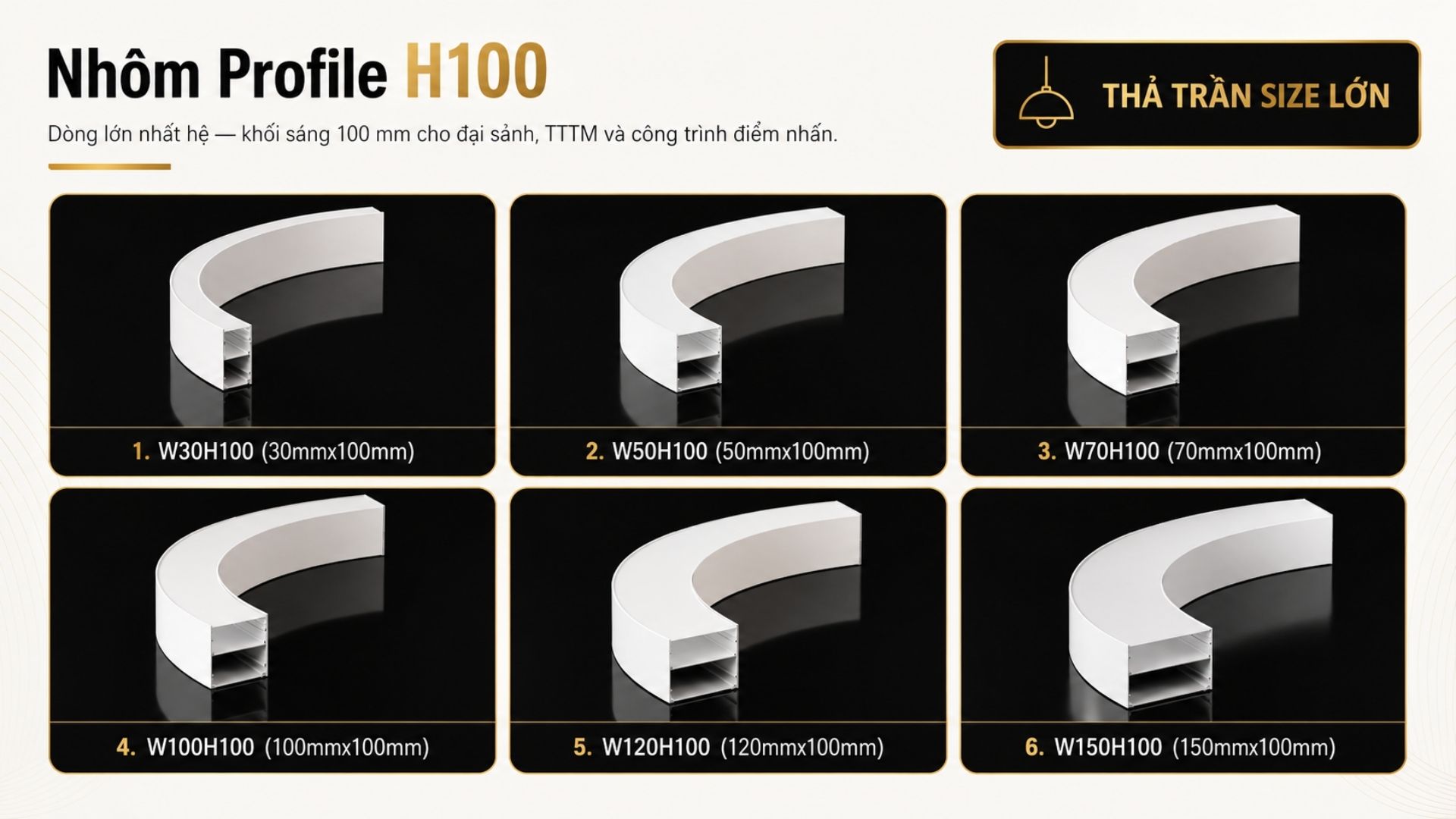 Nhôm profile H100