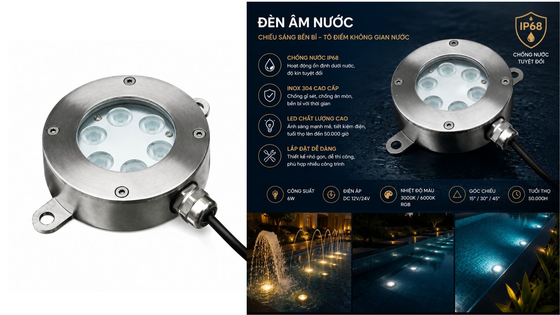 Cách Chọn Đèn Hồ Bơi An Toàn
