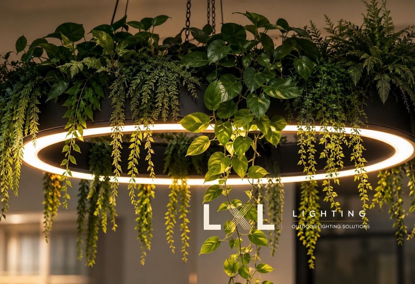Đèn Thả Oval Tích Hợp Cây Xanh