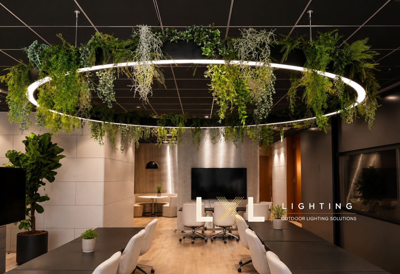 Đèn Thả Oval Tích Hợp Cây Xanh