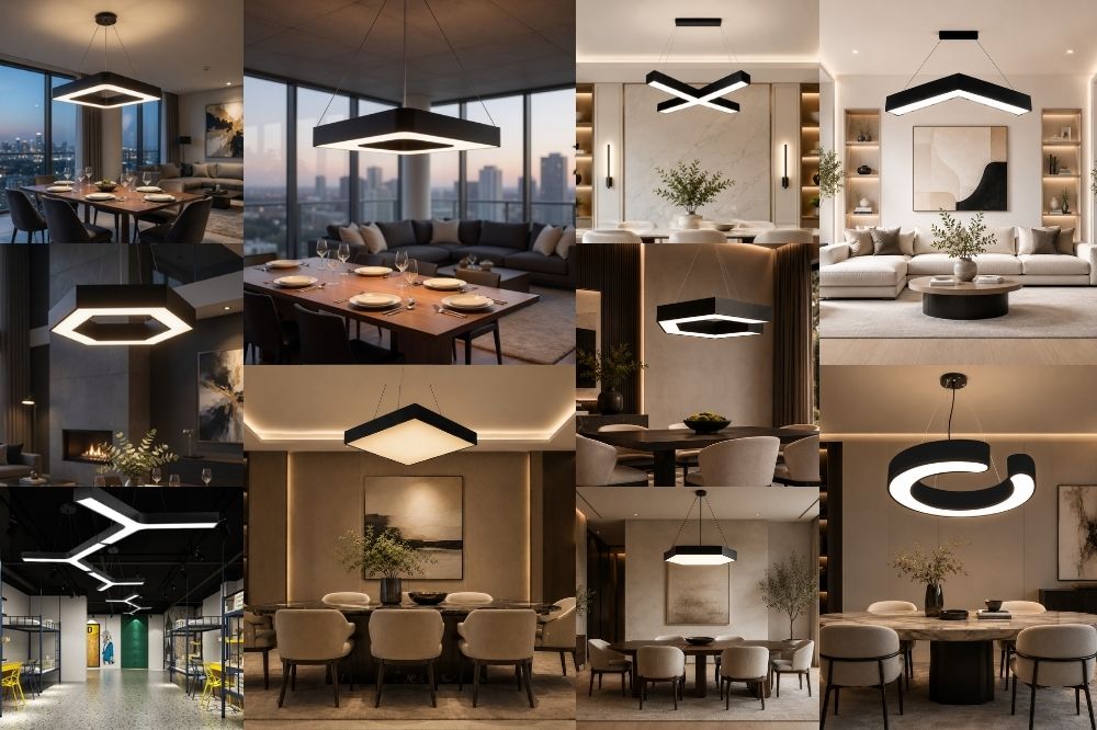 Đèn LED Thanh Nhôm Profile Hình Học