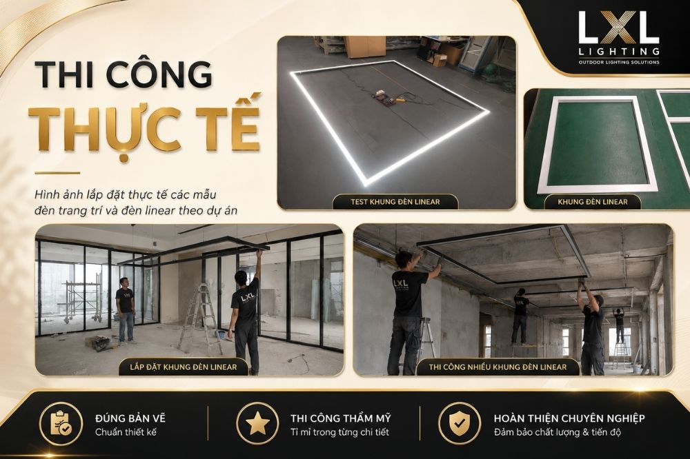 Thi công Đèn Thả Nhôm Profile Theo Yêu Cầu