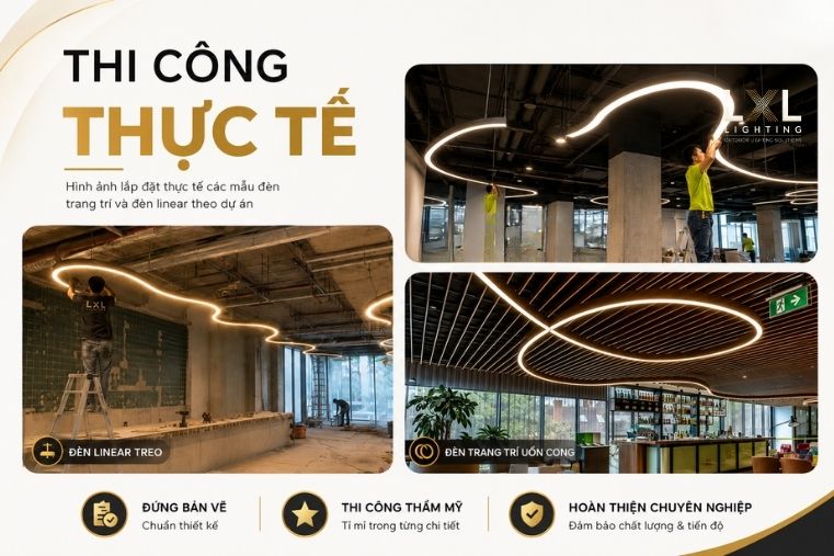 Đèn thanh nhôm profile uấn cong theo yêu cầu