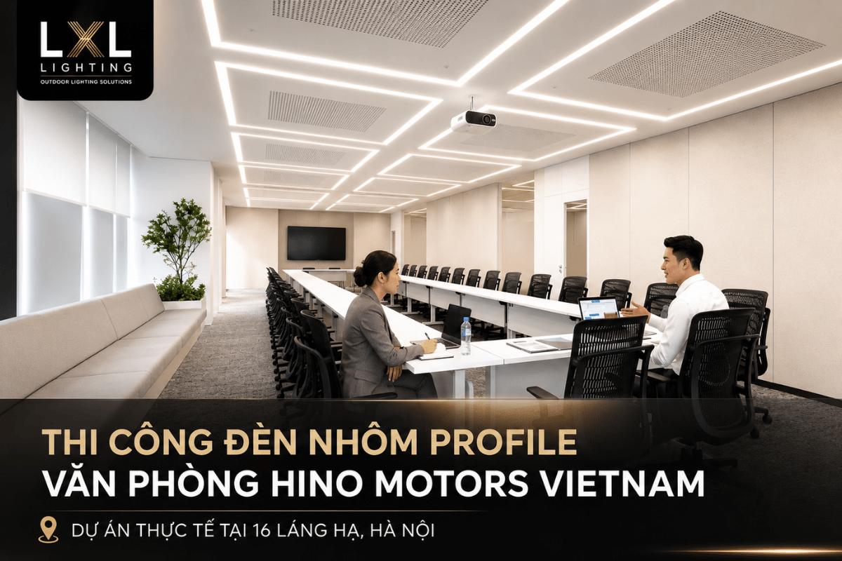 Dự án đèn nhôm profile văn phòng Hino Motors Vietnam