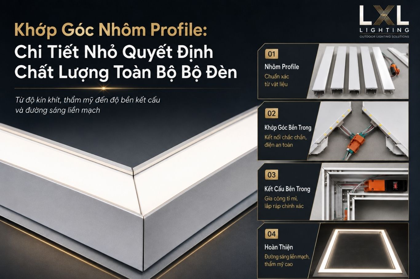 Đèn thả thanh nhôm profile