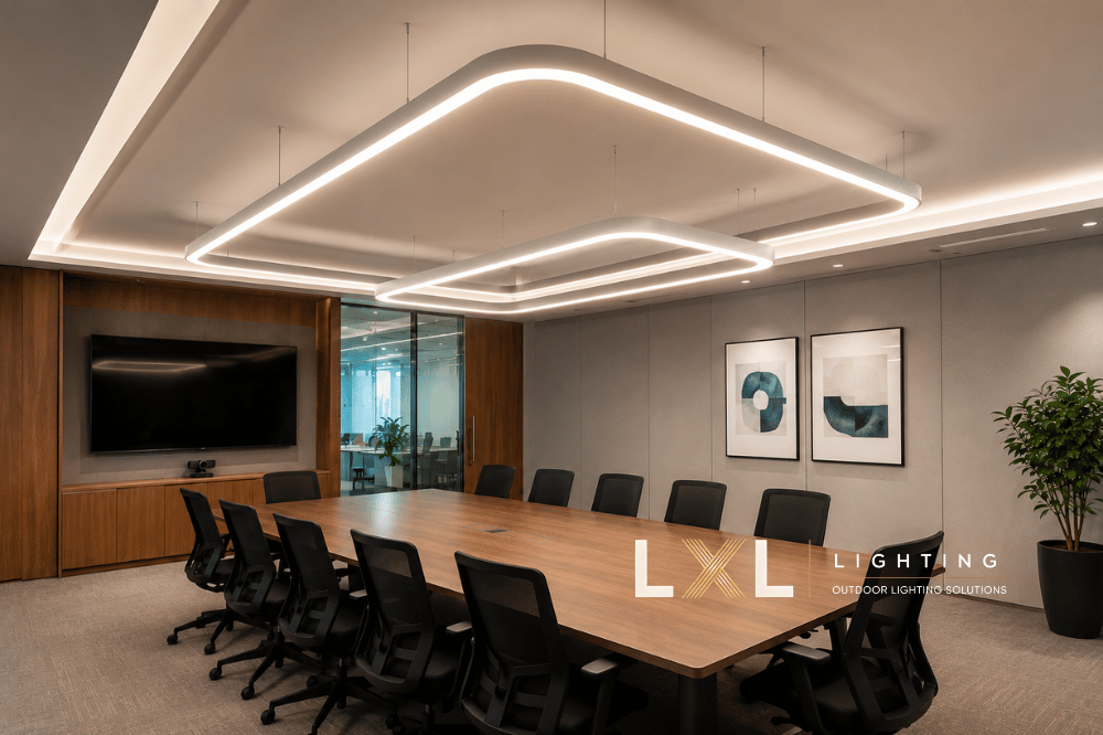 Đèn thả nhôm profile văn phòng chữ nhật 