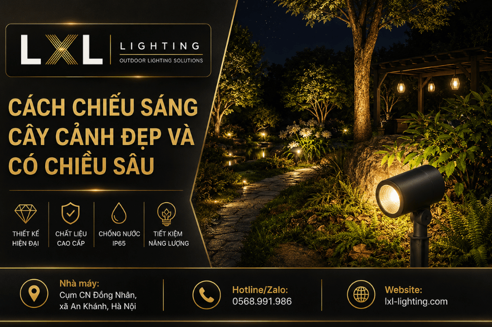 Cách Chiếu Sáng Cây Cảnh Đẹp Và Có Chiều Sâu