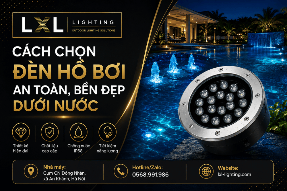 Cách Chọn Đèn Hồ Bơi An Toàn, Bền Đẹp Dưới Nước