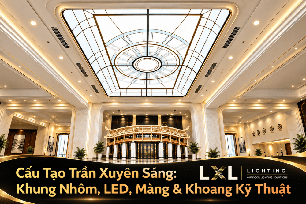 Cấu Tạo Trần Xuyên Sáng: Khung Nhôm,