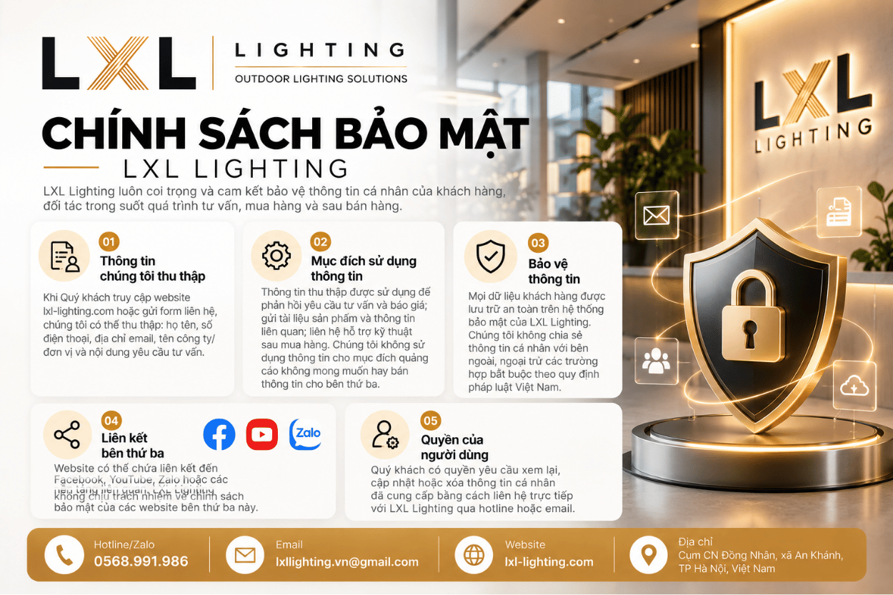Chính sách bảo mật | LXL Lighting