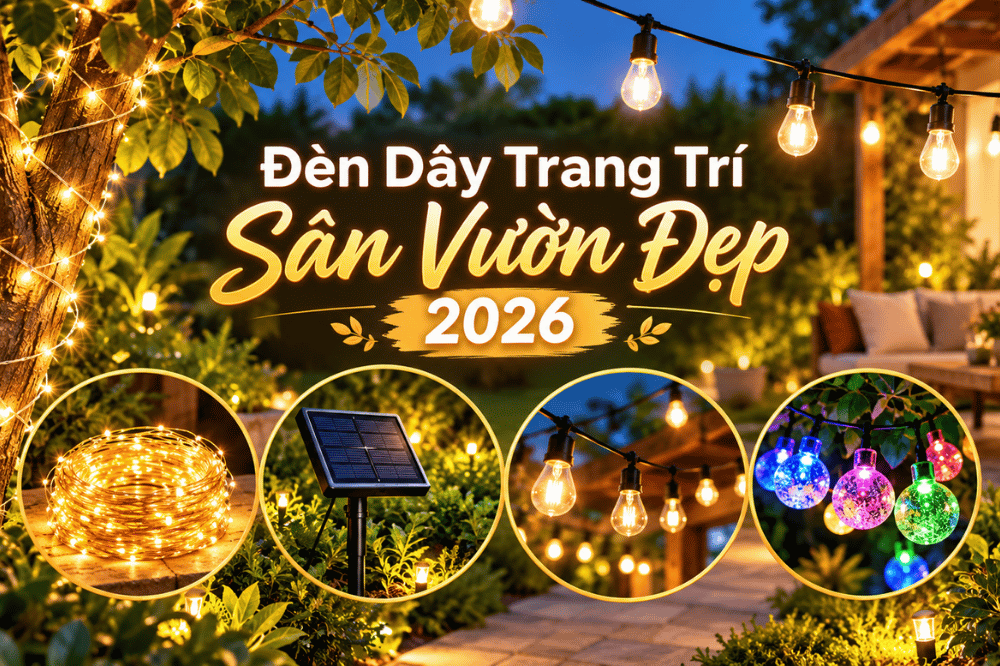 Đèn Dây Trang Trí Sân Vườn Đẹp 2026