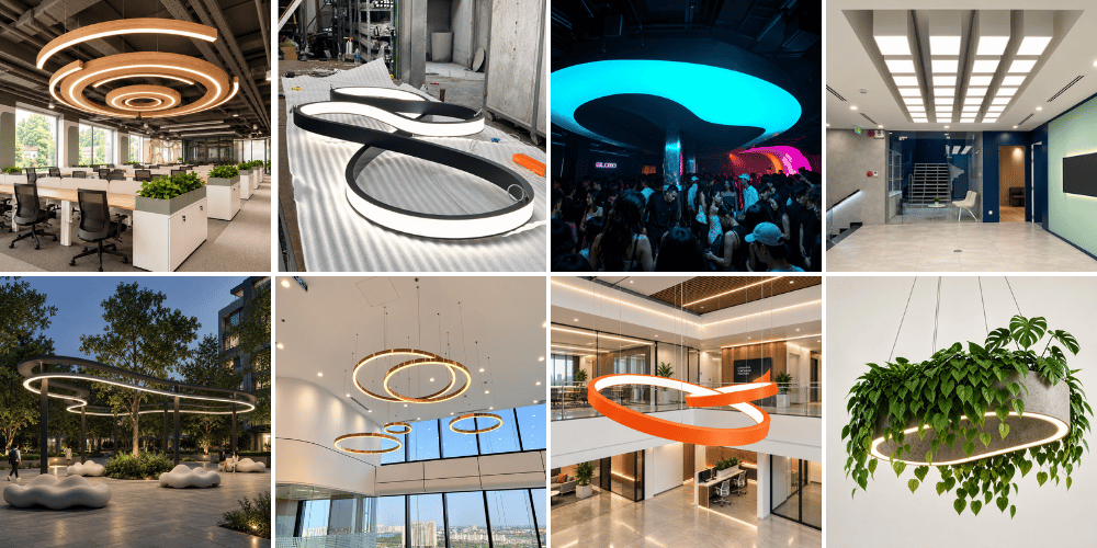 LXL Lighting gia công đèn thả profile theo bản vẽ tại TP.HCM – Dự Án Đèn Thả Nhôm Profile Tại Hồ Chí Minh