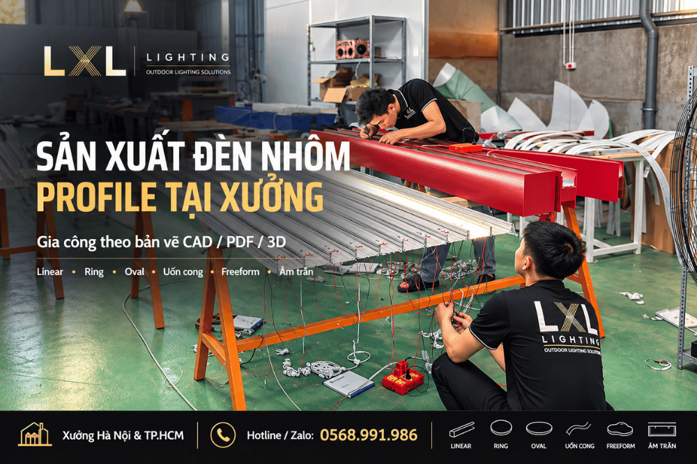 Sản Xuất Đèn Nhôm Profile Tại Xưởng