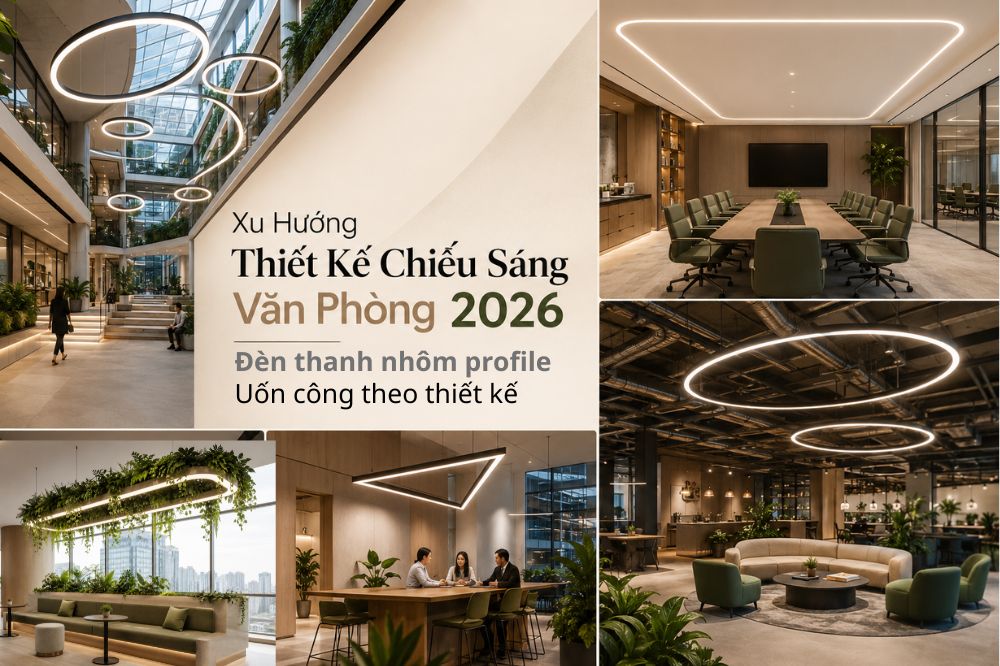 xu hướng đèn thanh nhôm profile