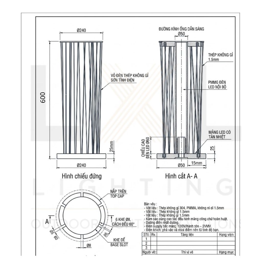 Đèn Bollard Trụ Đèn Lồng LL25