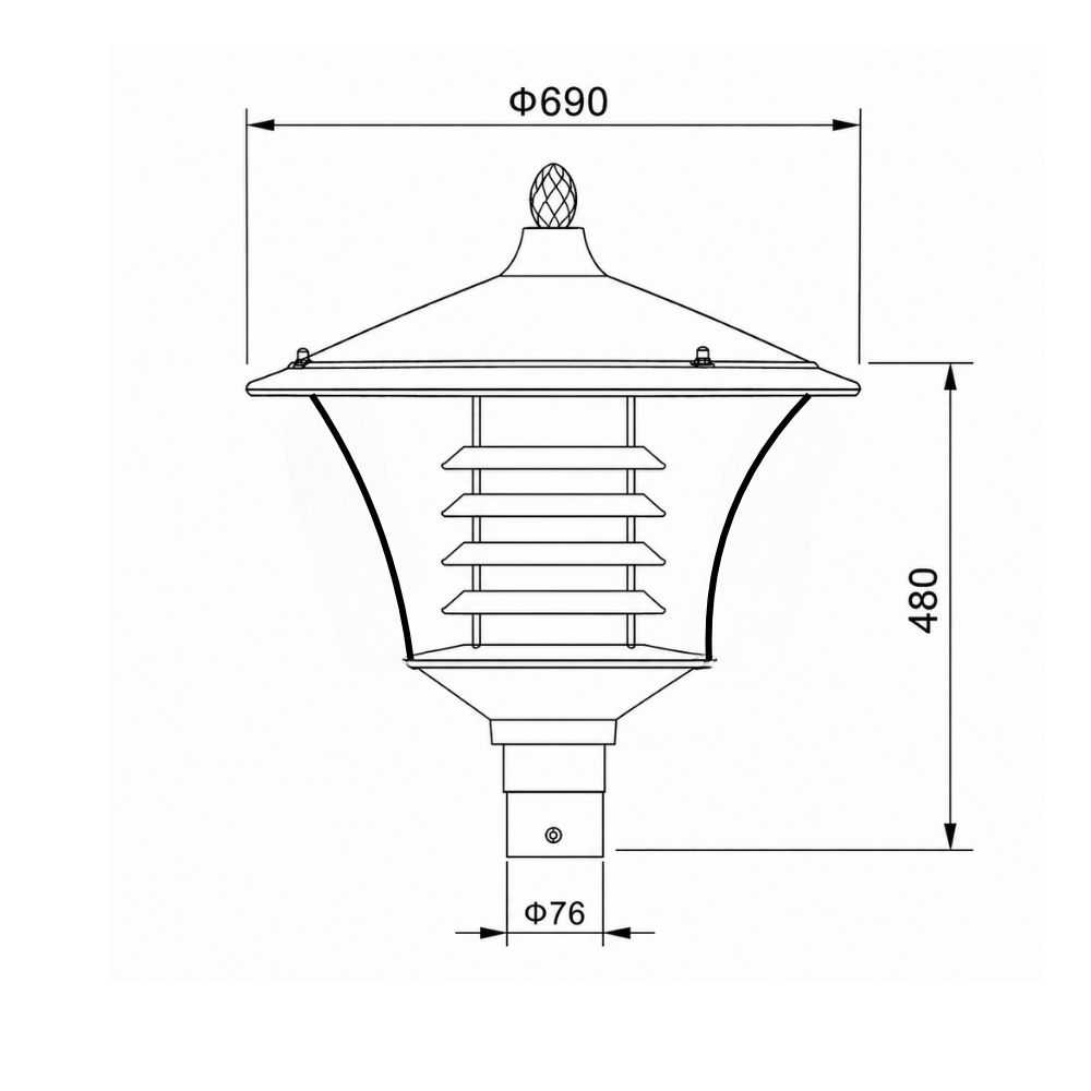 Đèn Cột Cảnh Quan Tháp Đình  LXL-SV023