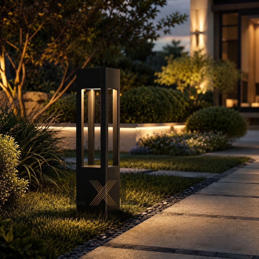 Đèn Bollard Trụ vuông 4 hướng LL09
