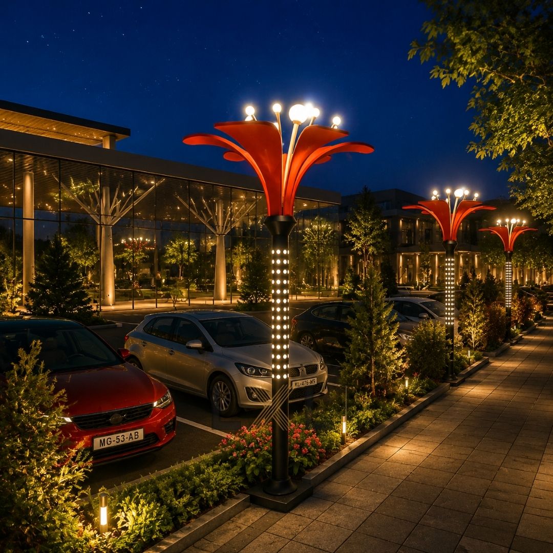 Cột Đèn Trang Trí Hoa Dâm Bụt LXL Lighting – ảnh 2