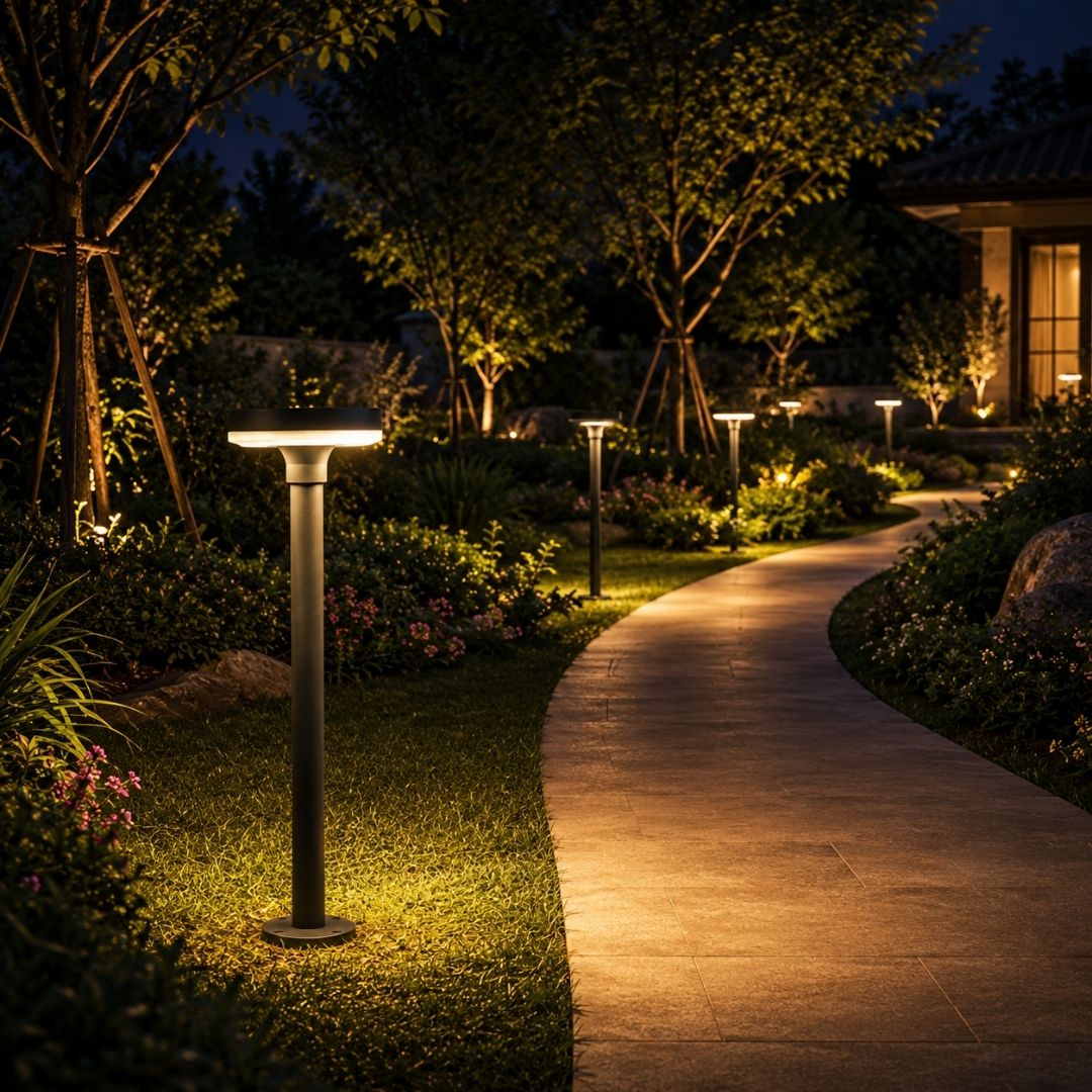 Đèn Nấm Đĩa Tròn Thân Trụ   LL13