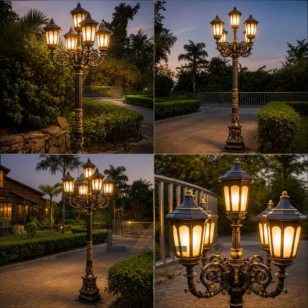 Cột Đèn Cảnh Quan 5 Đầu LXL Versailles