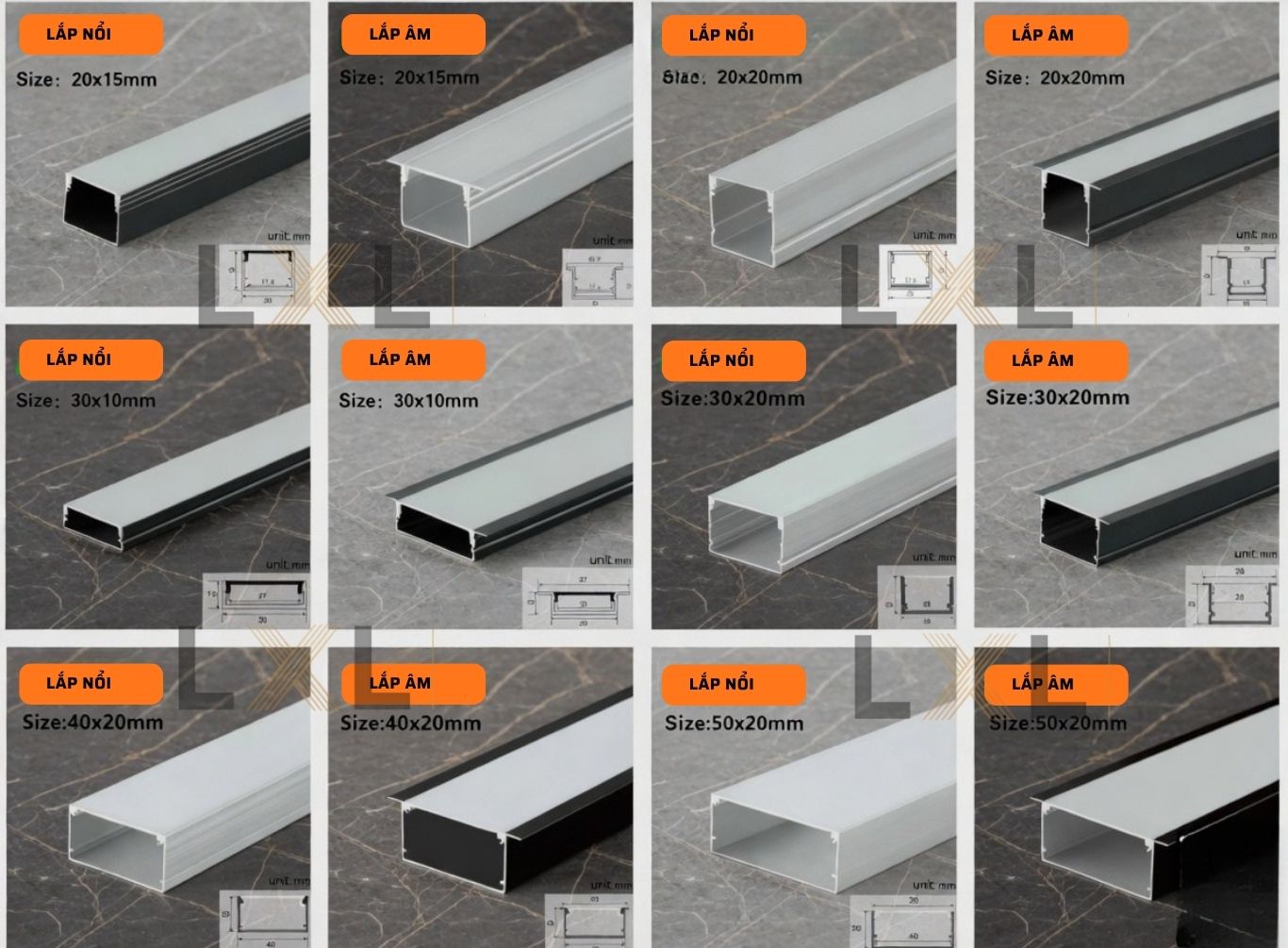 Đèn LED Thanh Nhôm Định Hình