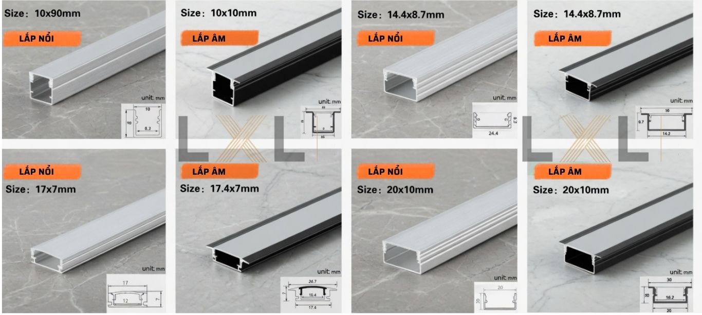 Đèn LED Thanh Nhôm Định Hình